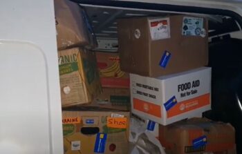 Delivering supplies to Bereznehuvate